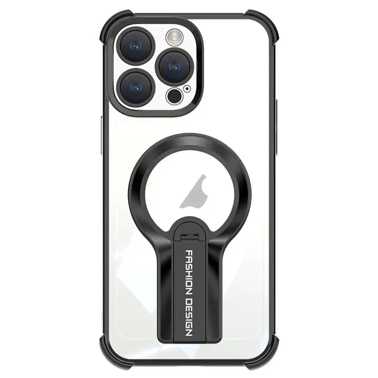 Shockproof Electroplating MagSafe Holder Phone Case For Iphone 16, 16 Plus, 16 Pro, 16 Pro Max