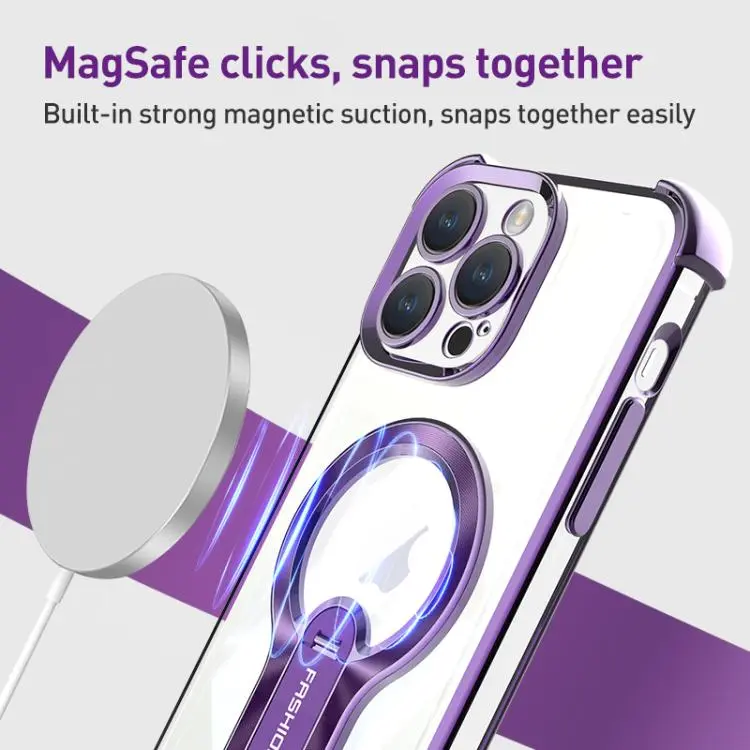 Shockproof Electroplating MagSafe Holder Phone Case iPhone For Iphone 13, 13 Pro, 13 Pro Max - Image 4