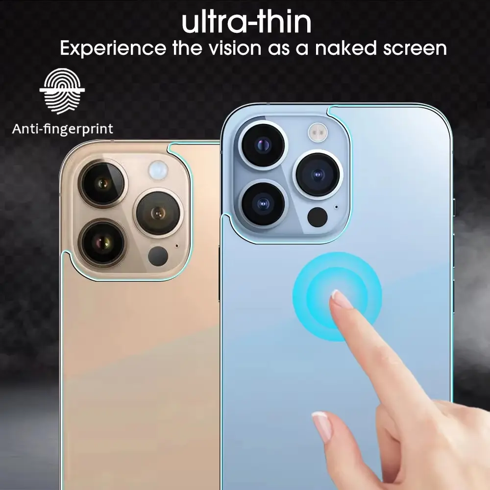 Back Tempered Glass Rear Screen Protector For iPhone 11 12 13 14 15 16 17 Series - Image 2